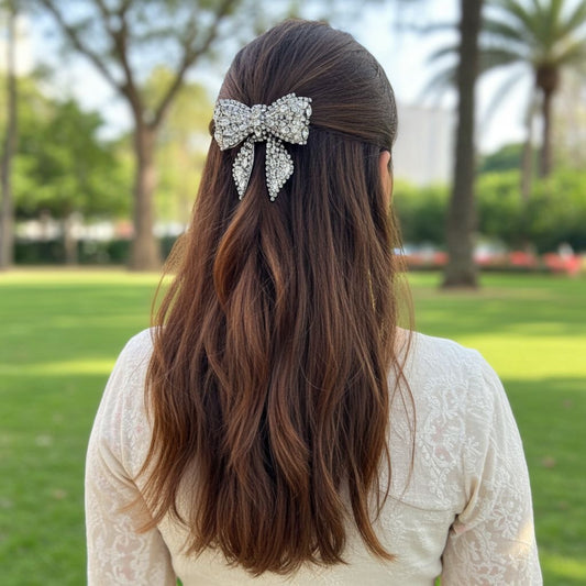 CITRINE BEJEWELLED BOW