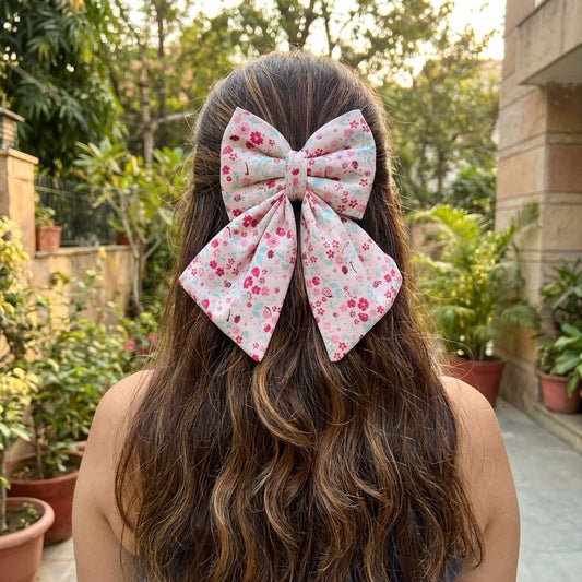 FUCHSIA PIGTAIL BOW