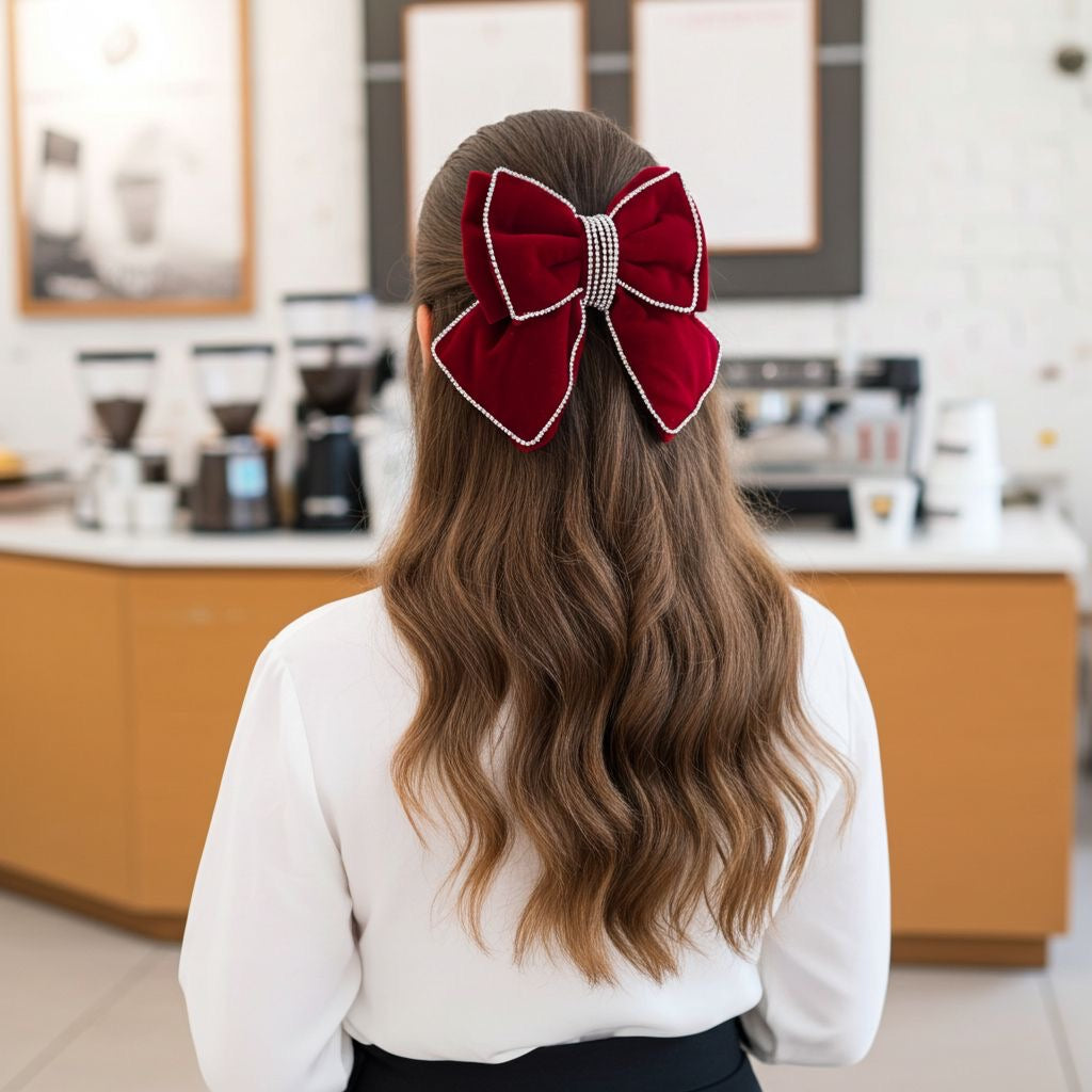 MIDNIGHT BEAUTY PIGTAIL BOW