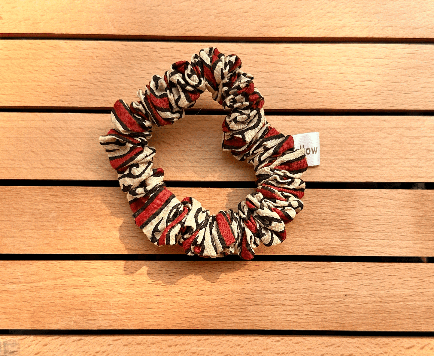 RED SKINNY COTTON SCRUNCHIE
