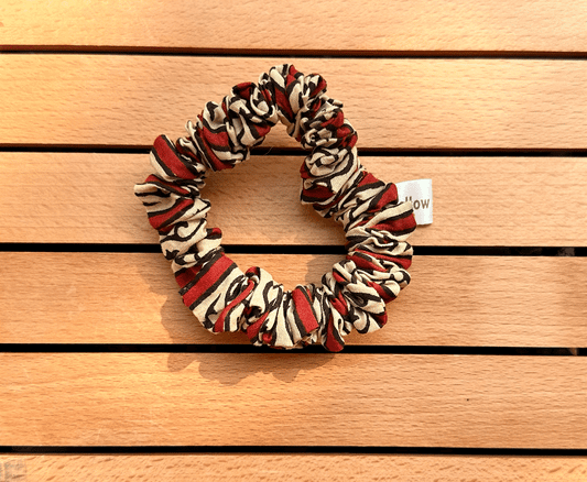 RED SKINNY COTTON SCRUNCHIE