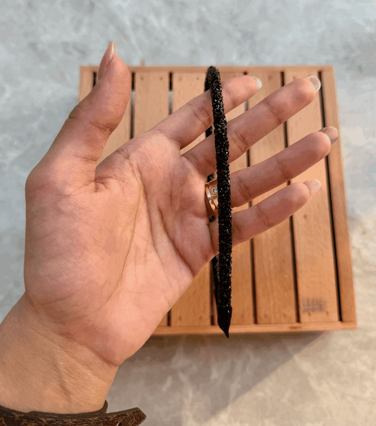 BLACK SWAROVSKI HEADBAND