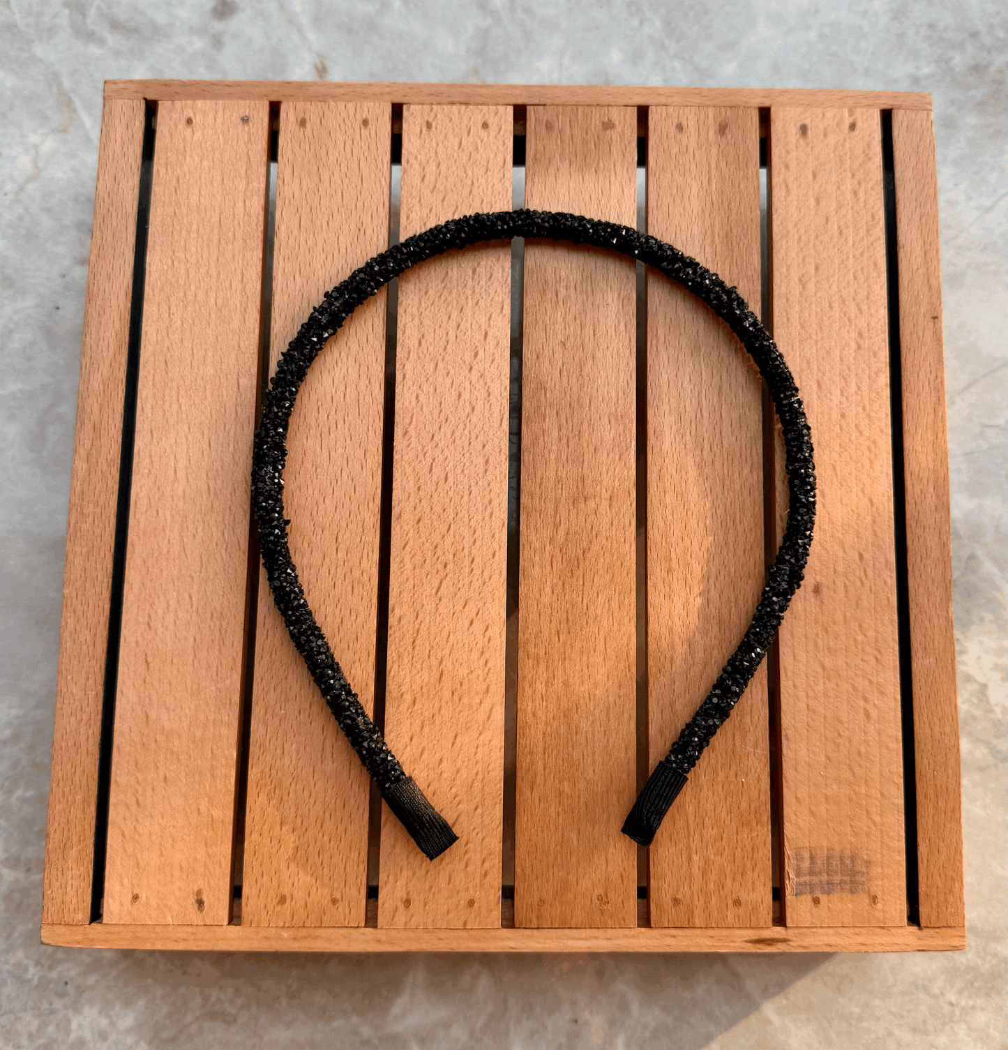 BLACK SWAROVSKI HEADBAND