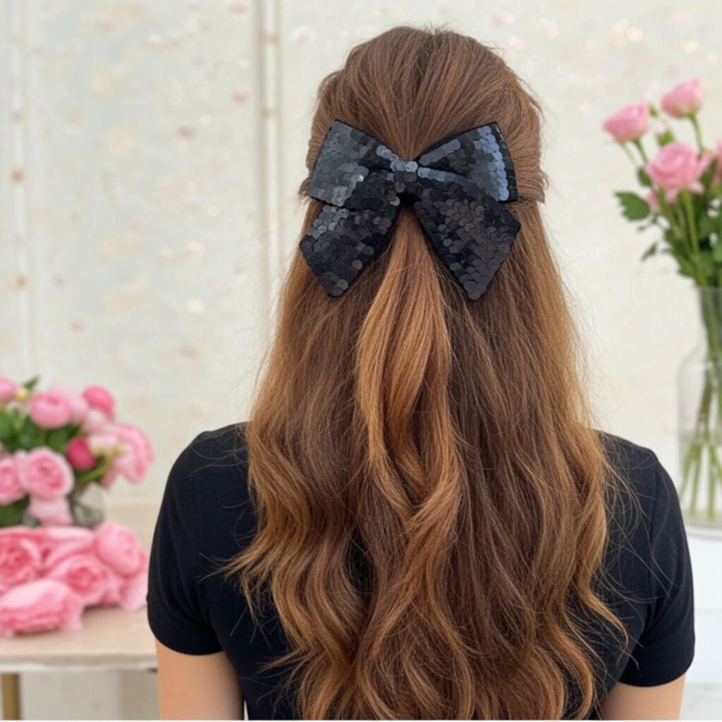 BLACK BEAUTY BEJEWELLED BOW