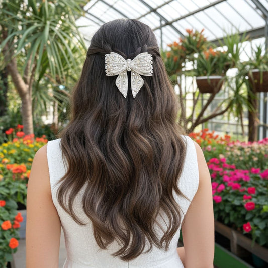 DUSTY MILLER BEJEWELLED BOW