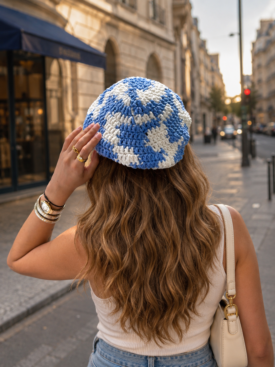 AQUA BREEZE CROCHET BERET