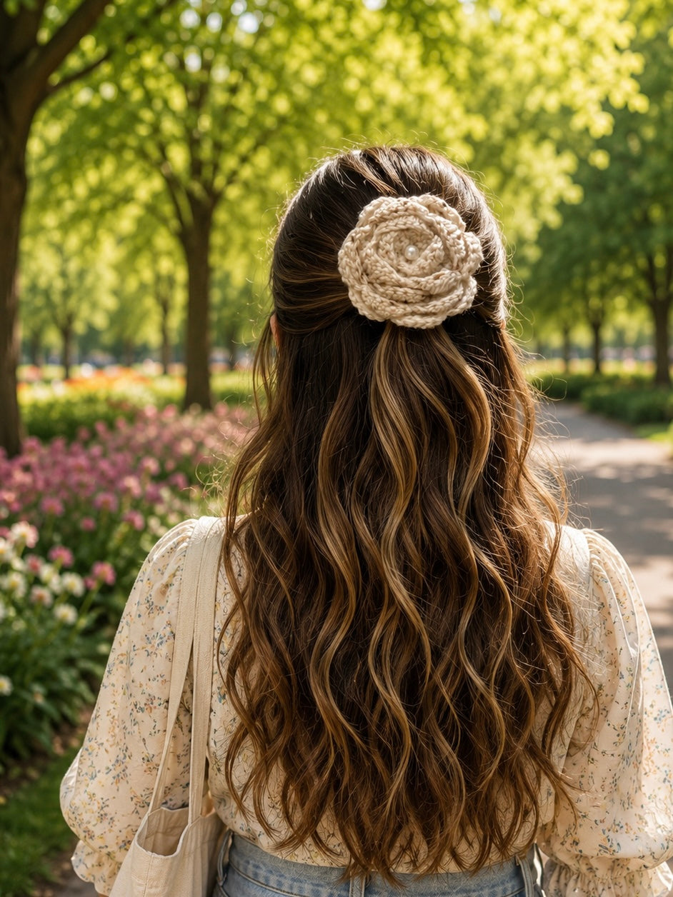 VELVET NIGHT CROCHET BOW