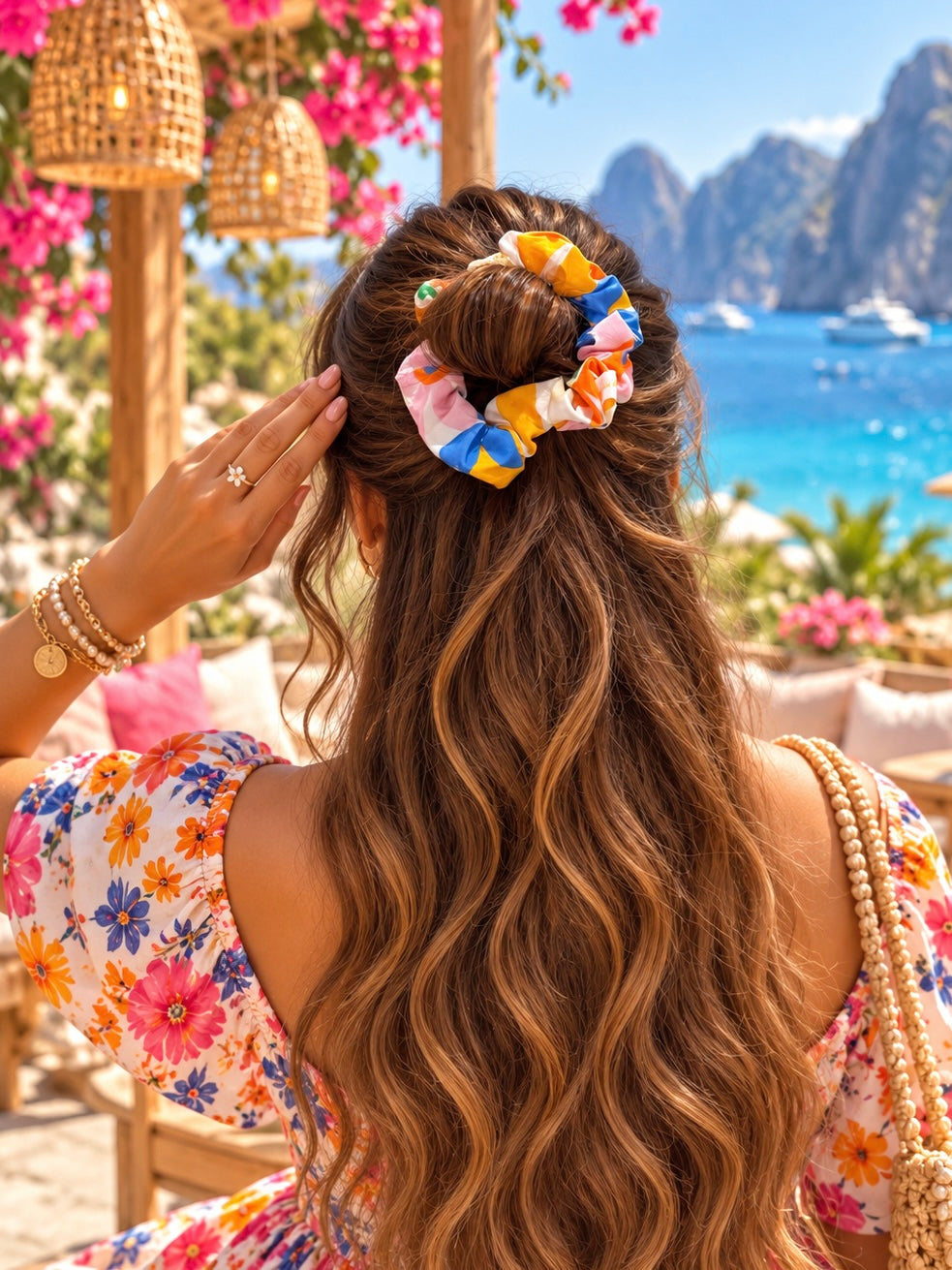 SUNSET AMBER SCRUNCHIE