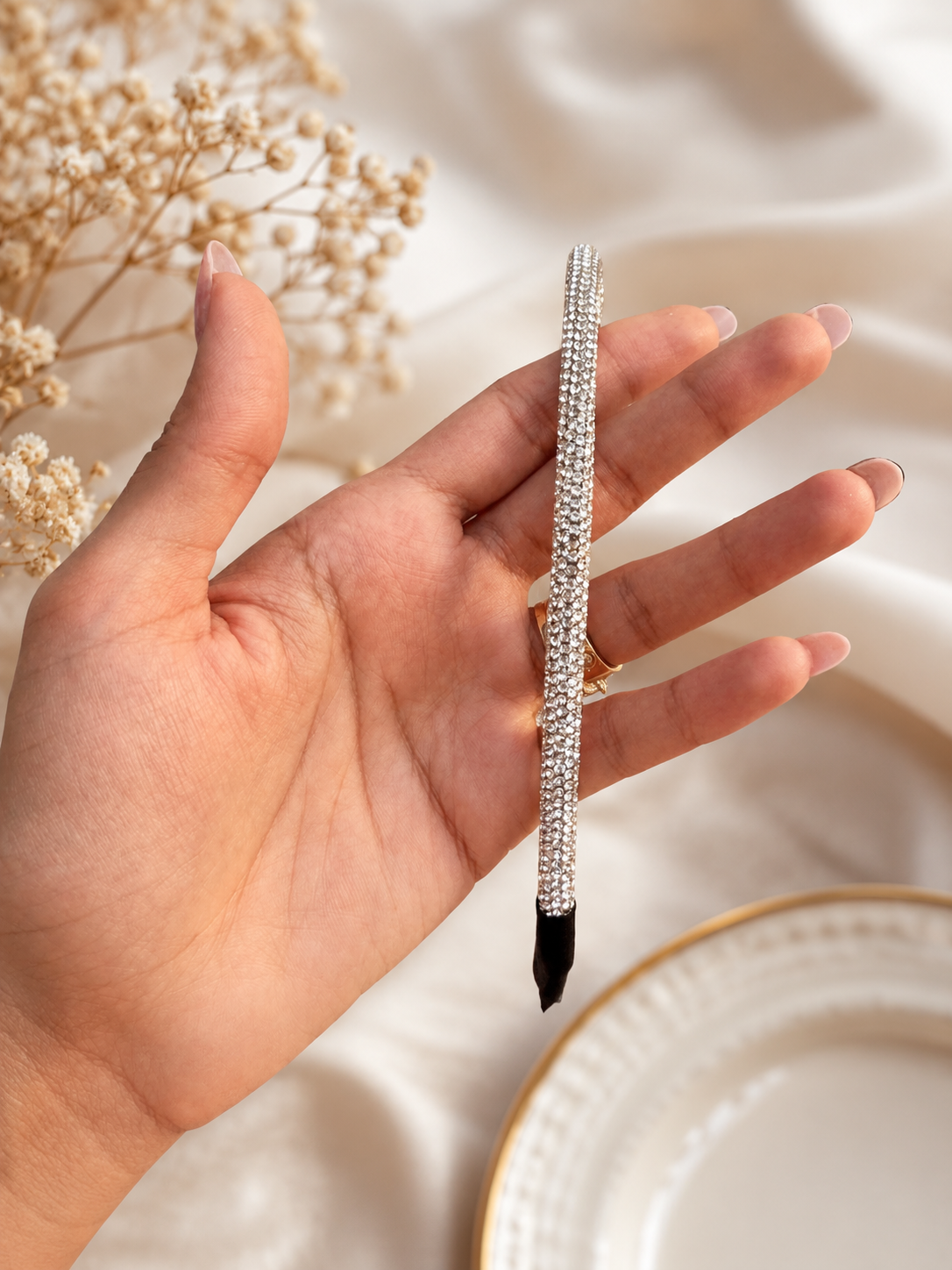 SILVER GLAM HEADBAND