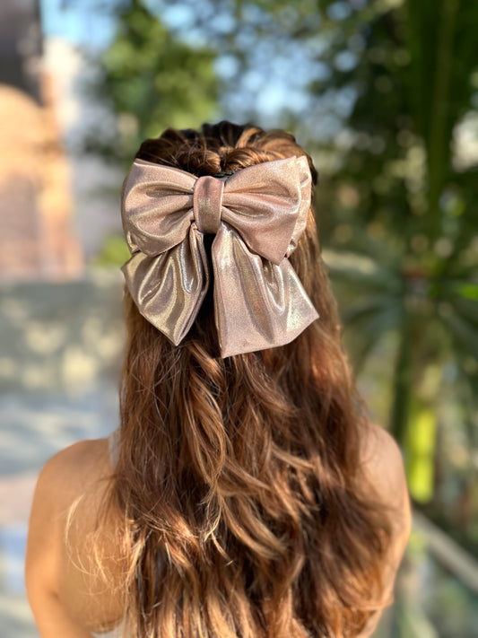 SHIMMER PIGTAIL BOW