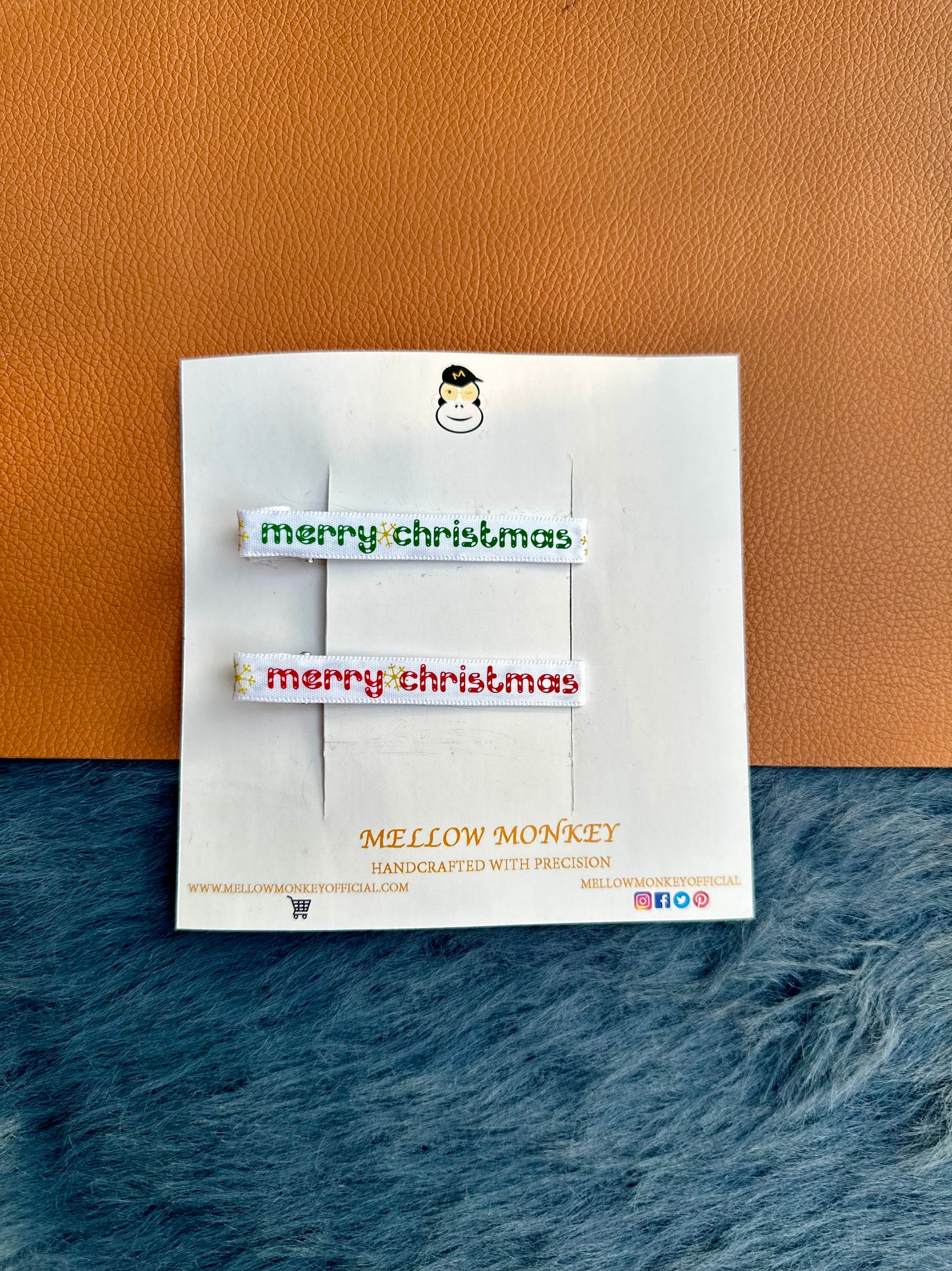 MERRY CHRISTMAS HAIR CLIPS