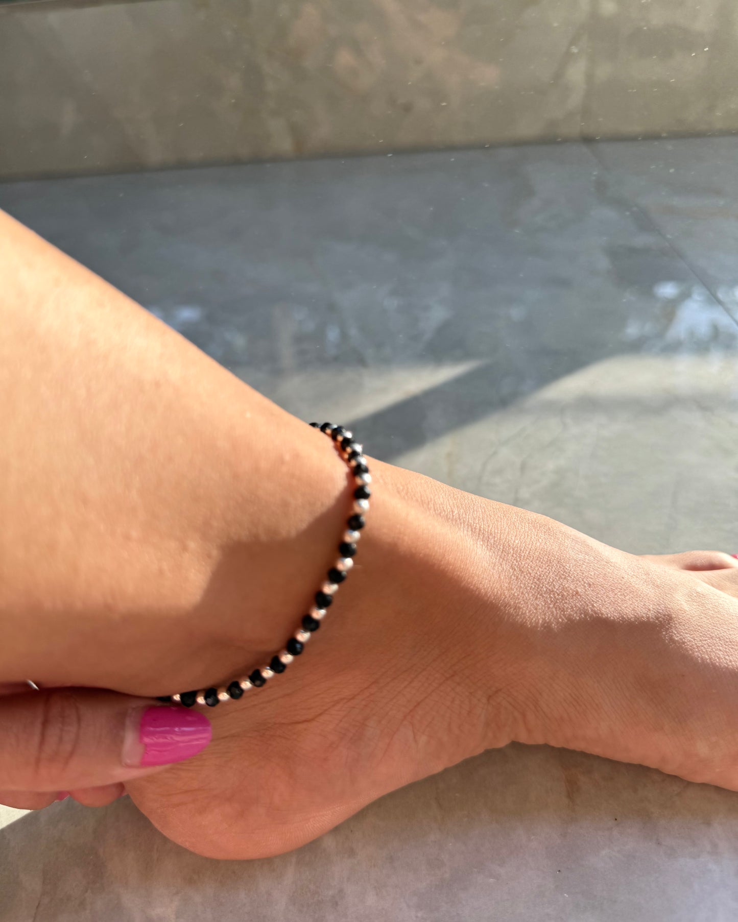 MOONLIGHT SILVER ANKLET