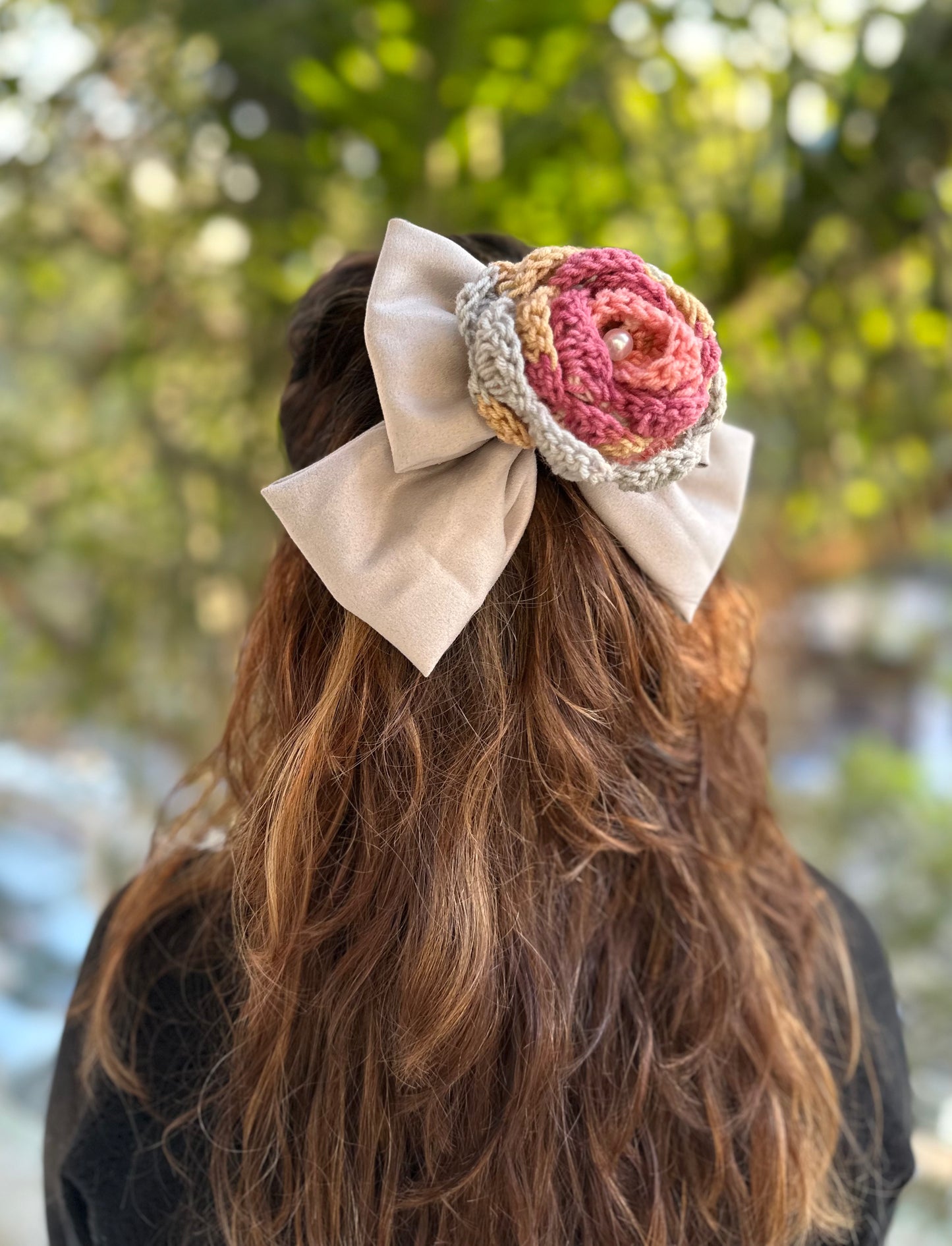 PEONY PIGTAIL BOW