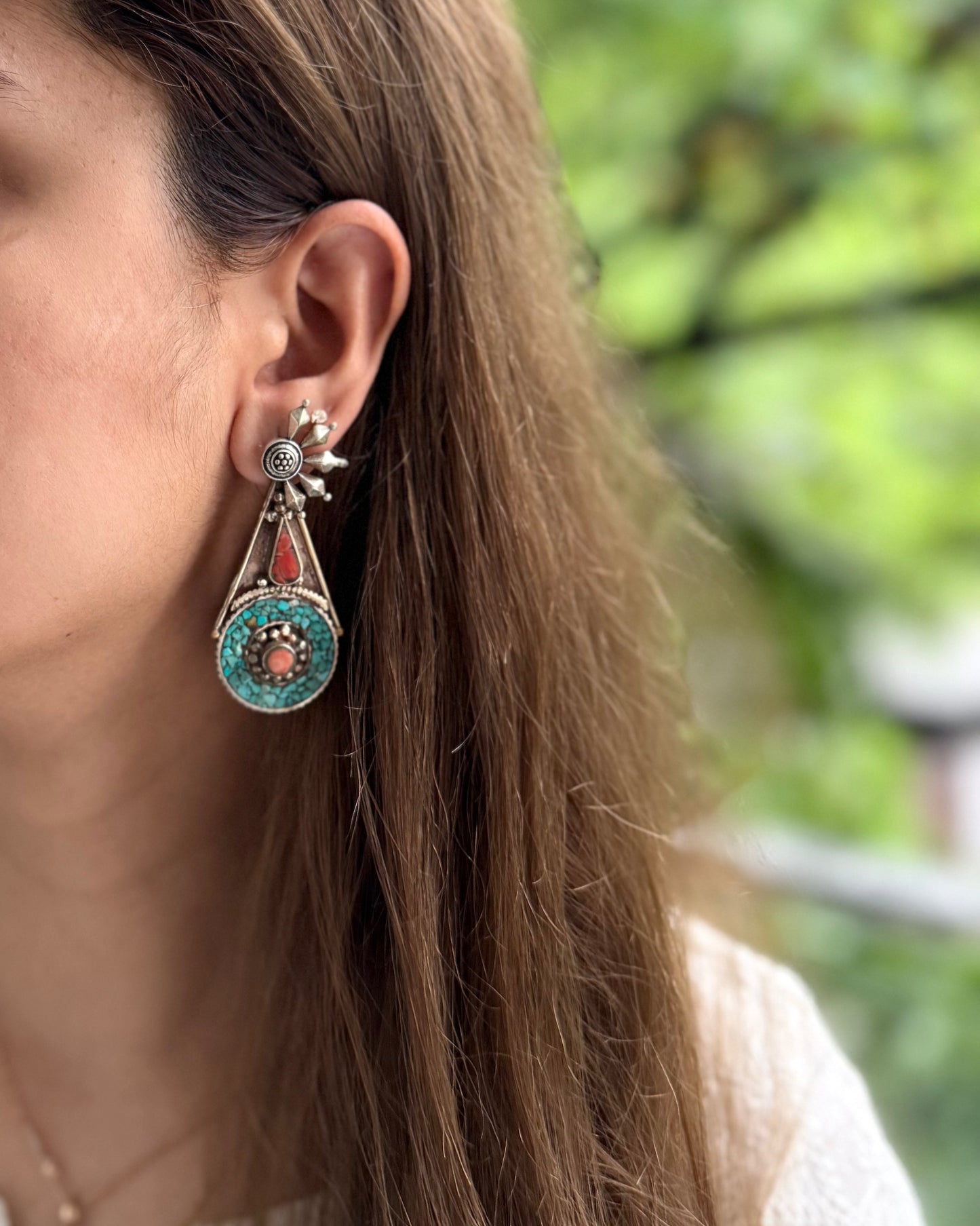 HALF MOON SILVER EARRINGS