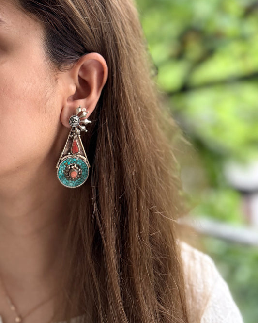 HALF MOON SILVER EARRINGS