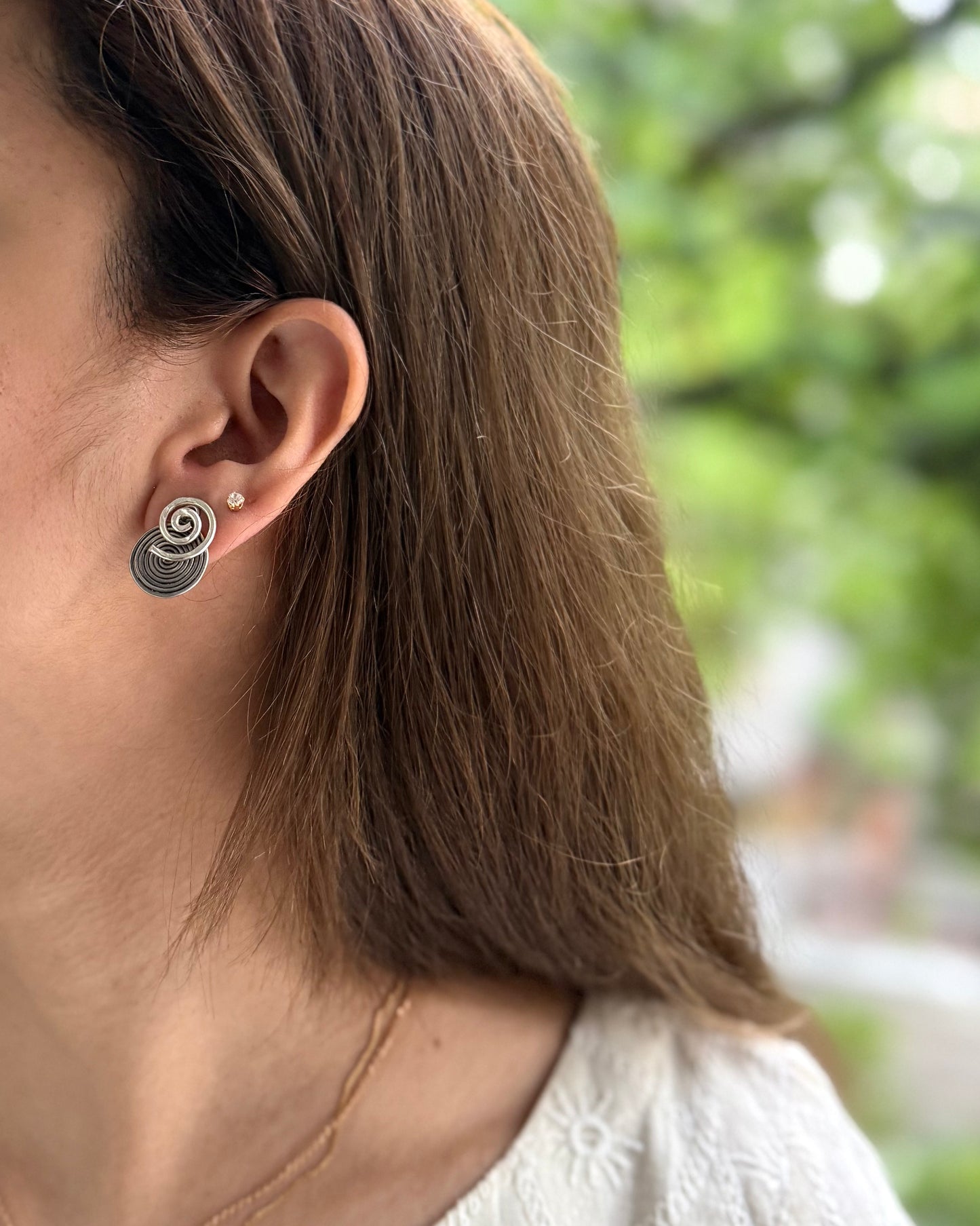 SPIRAL SILVER EARRINGS