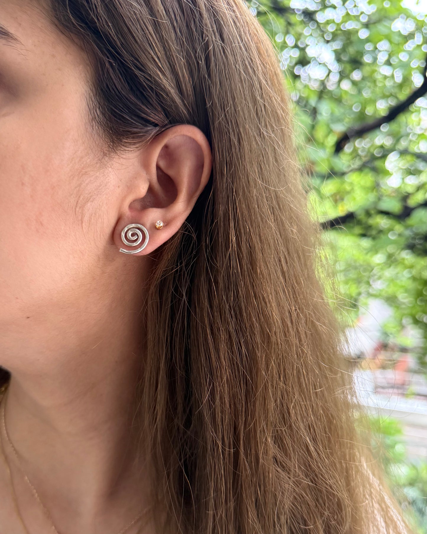 SPIRAL SILVER EARRINGS