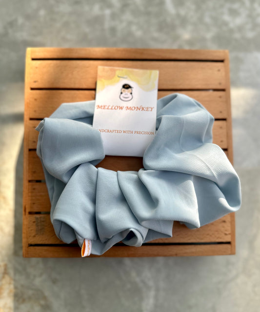 BABY BLUE COTTON SCRUNCHIE