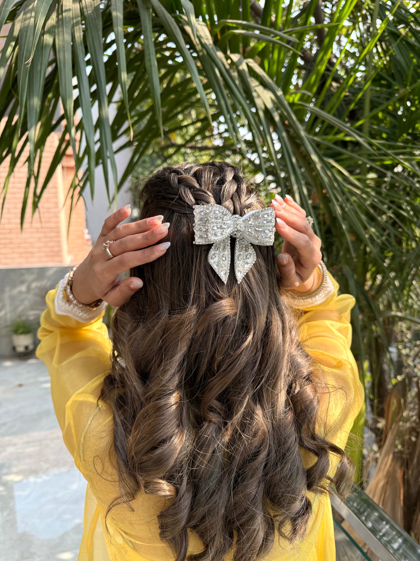 DUSTY MILLER BEJEWELLED BOW