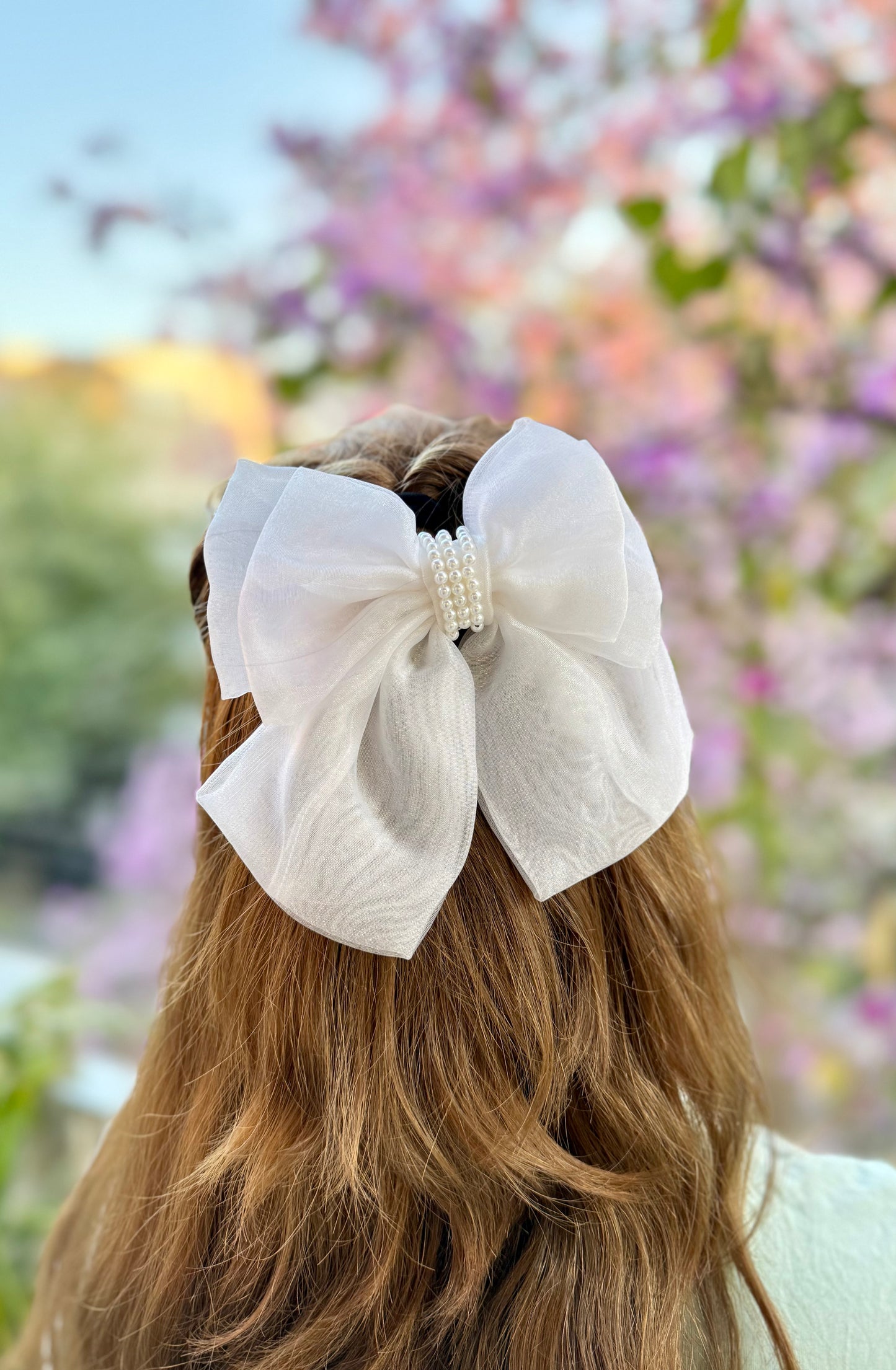 CALLA LILY PIGTAIL BOW