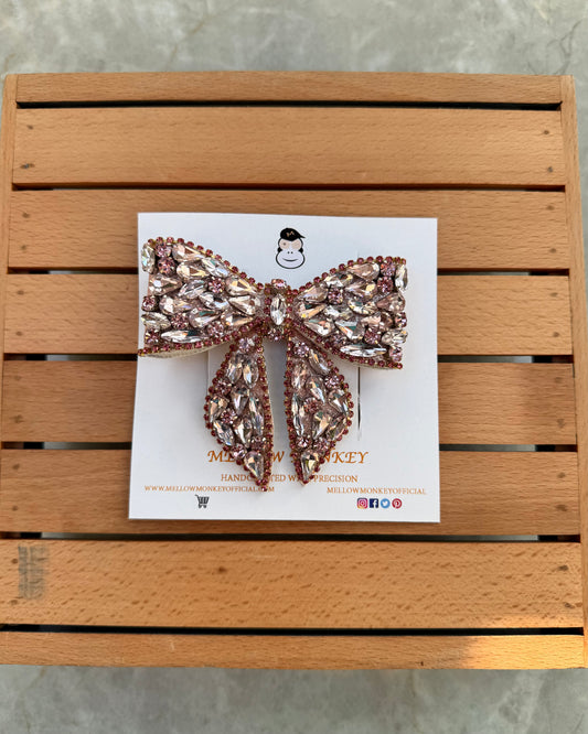 ROSEGOLD ARROW BEJEWELLED BOW