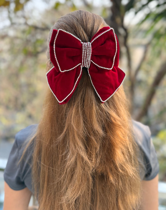 MIDNIGHT BEAUTY PIGTAIL BOW