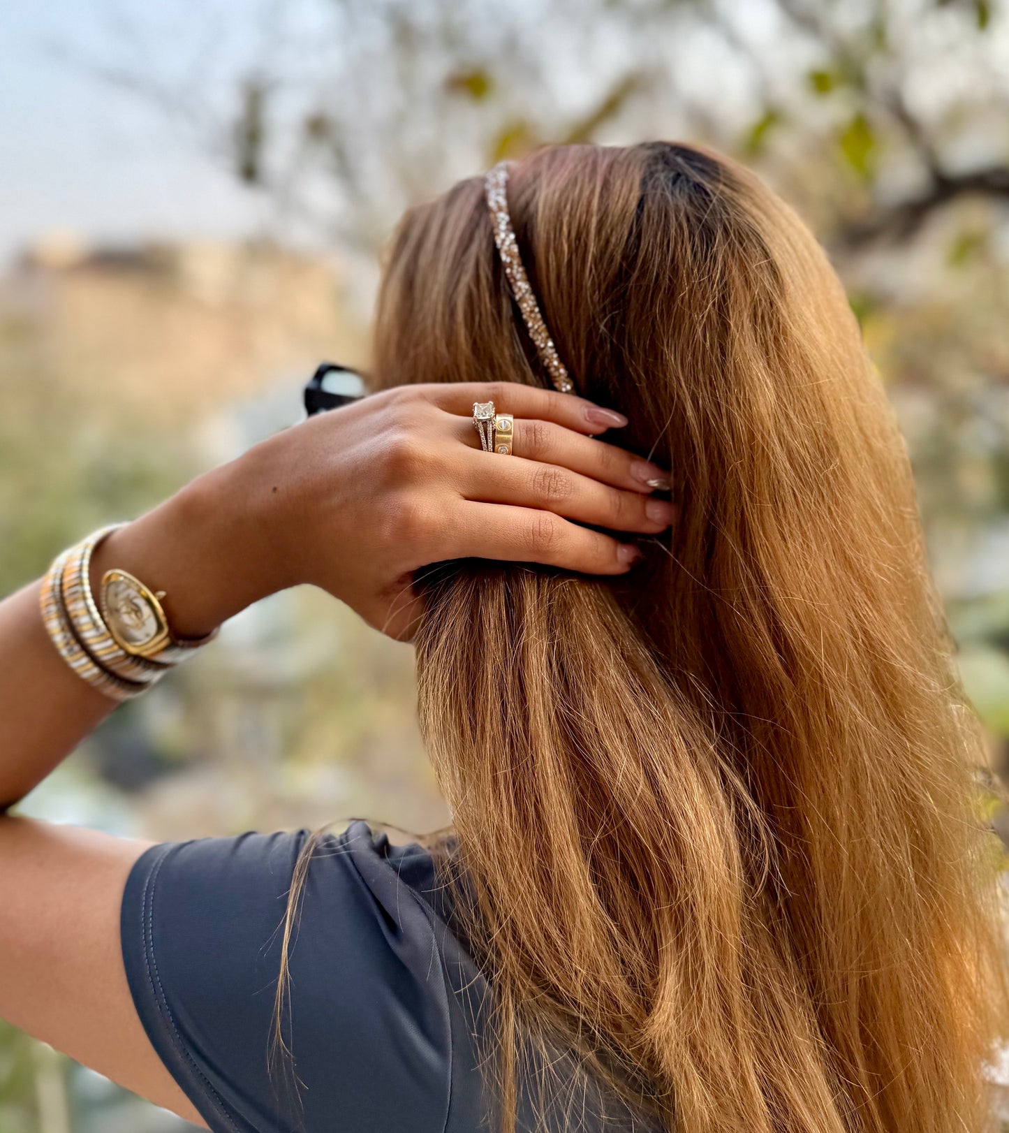 GOLD SWAROVSKI HEADBAND