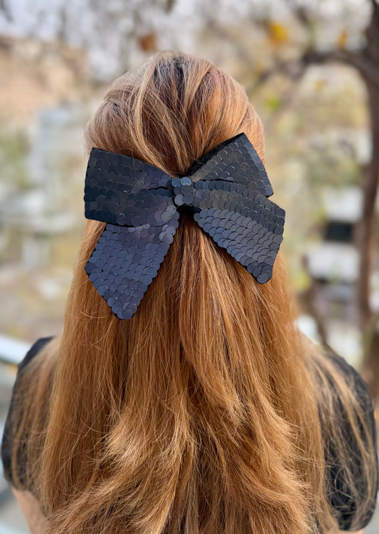 BLACK BEAUTY BEJEWELLED BOW