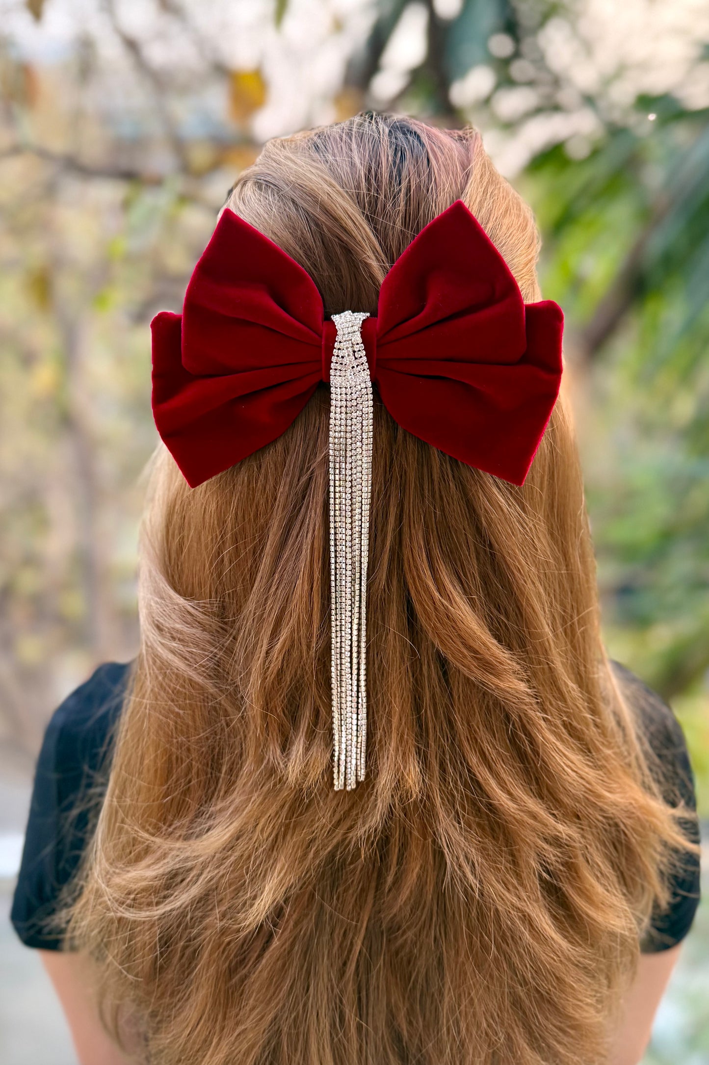 POPPIES BEJEWELLED BOW