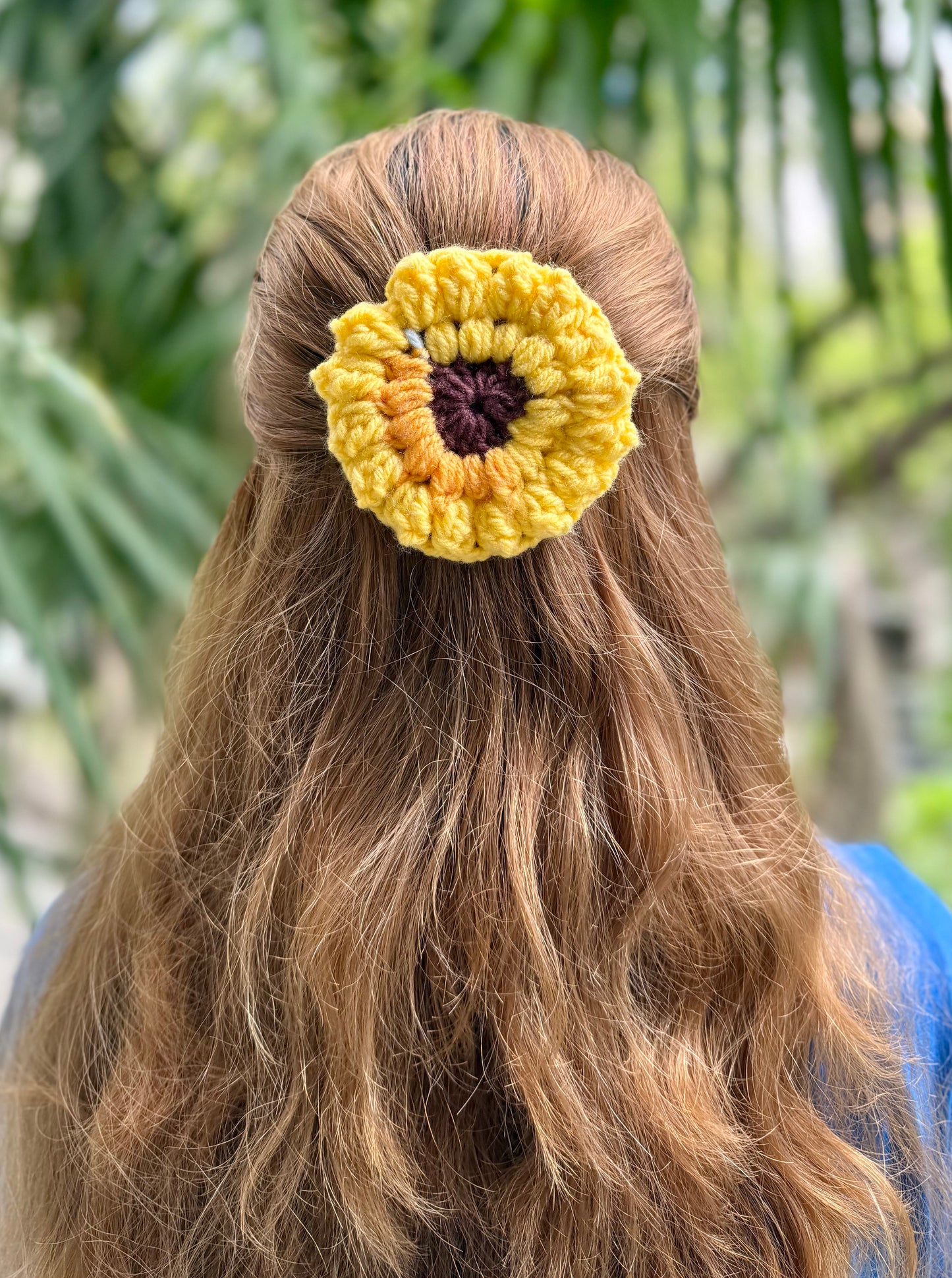 SUNFLOWER CROCHET BOW