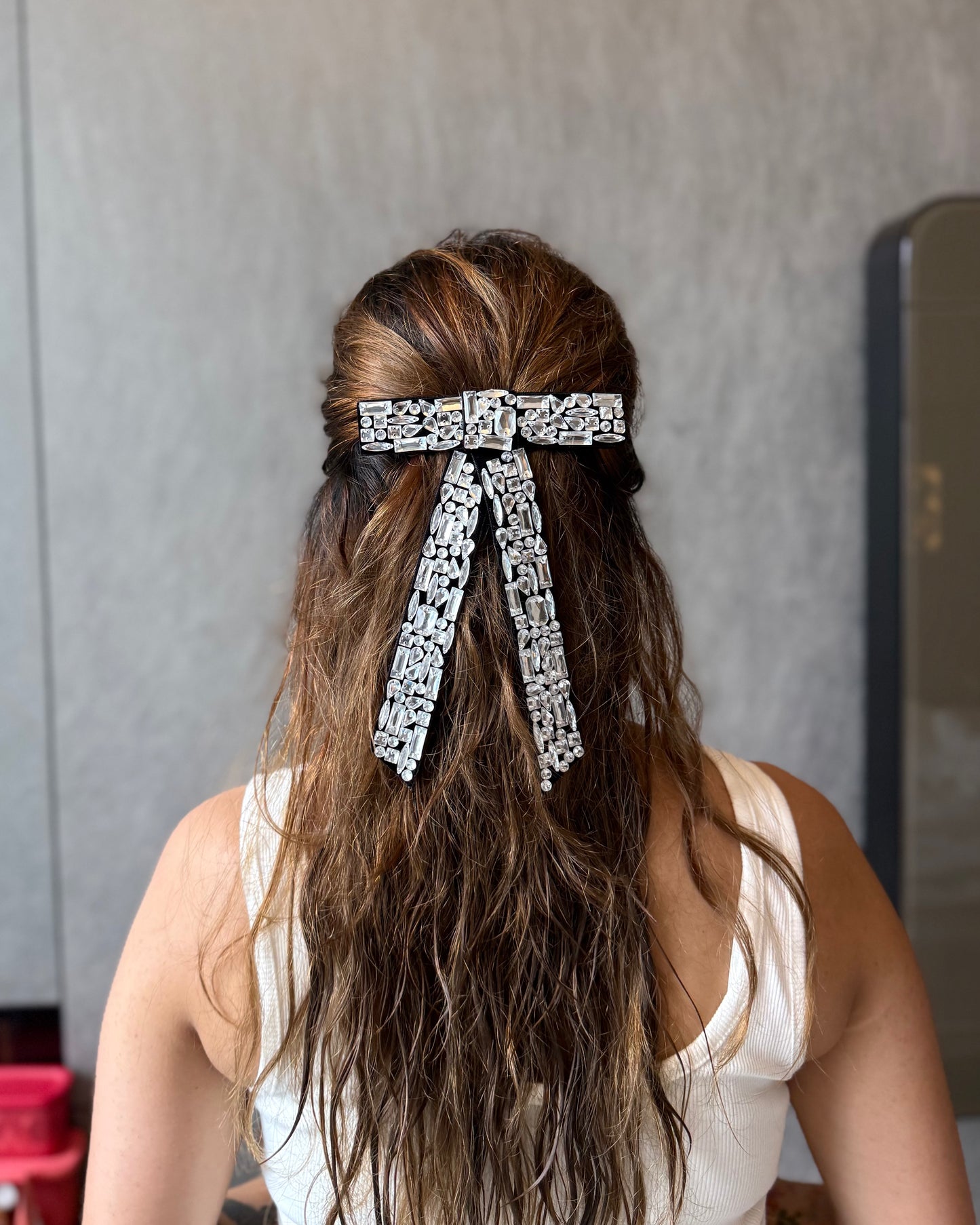 MIDNIGHT BEJEWELLED BOW