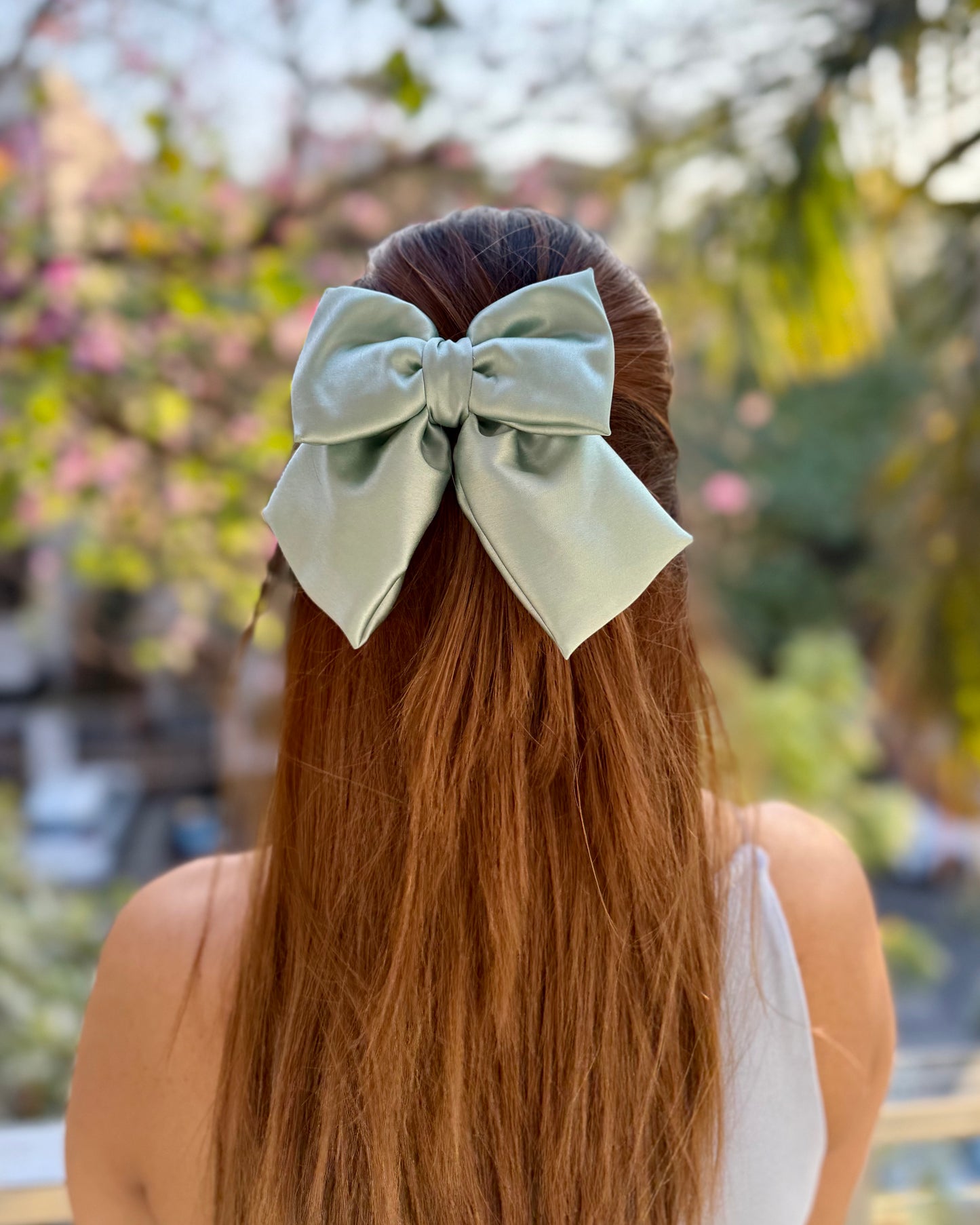 MALACHITE PIGTAIL BOW