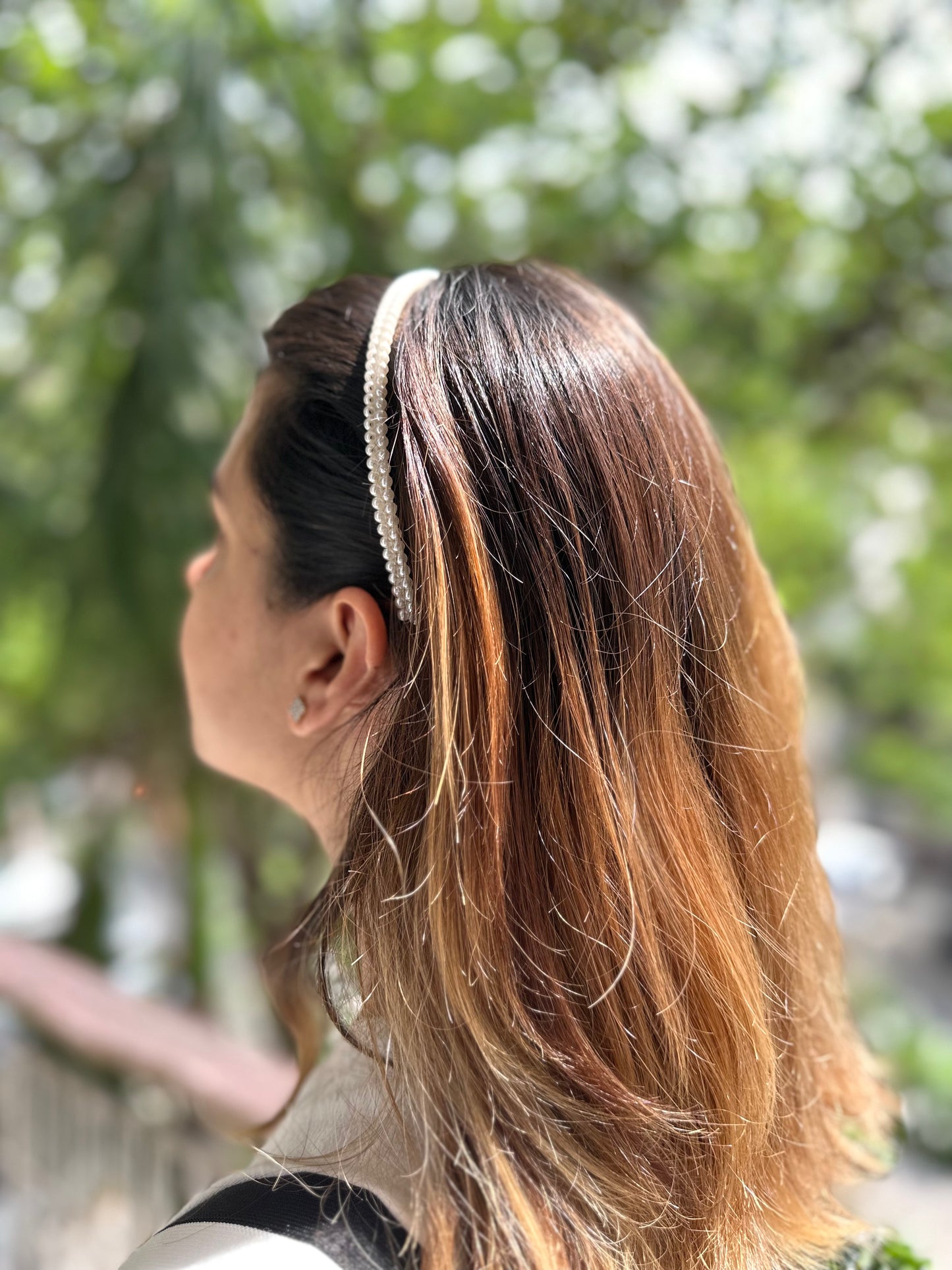 WHITE PEARL HEADBAND