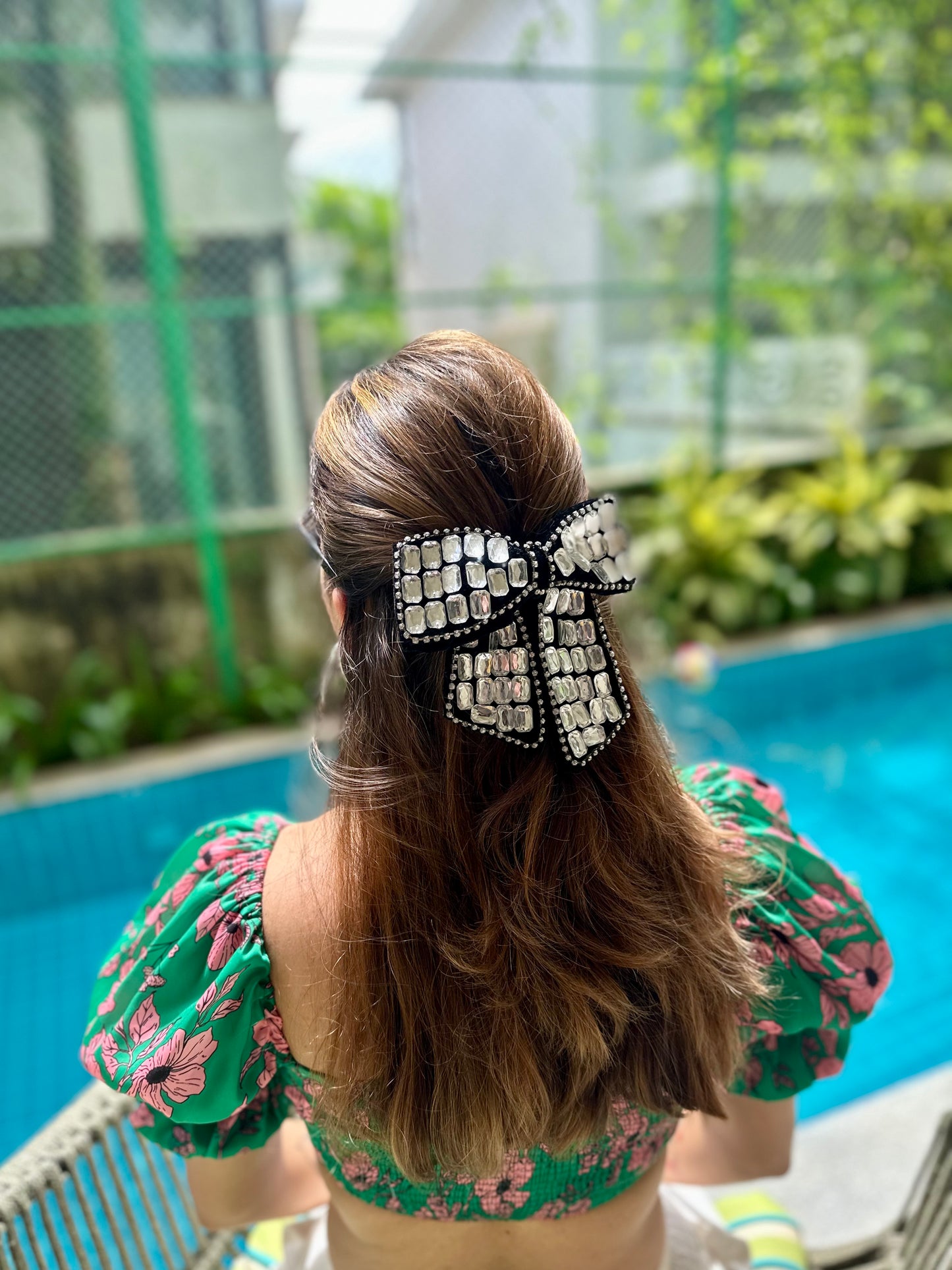 STROBE BEJEWELLED BOW