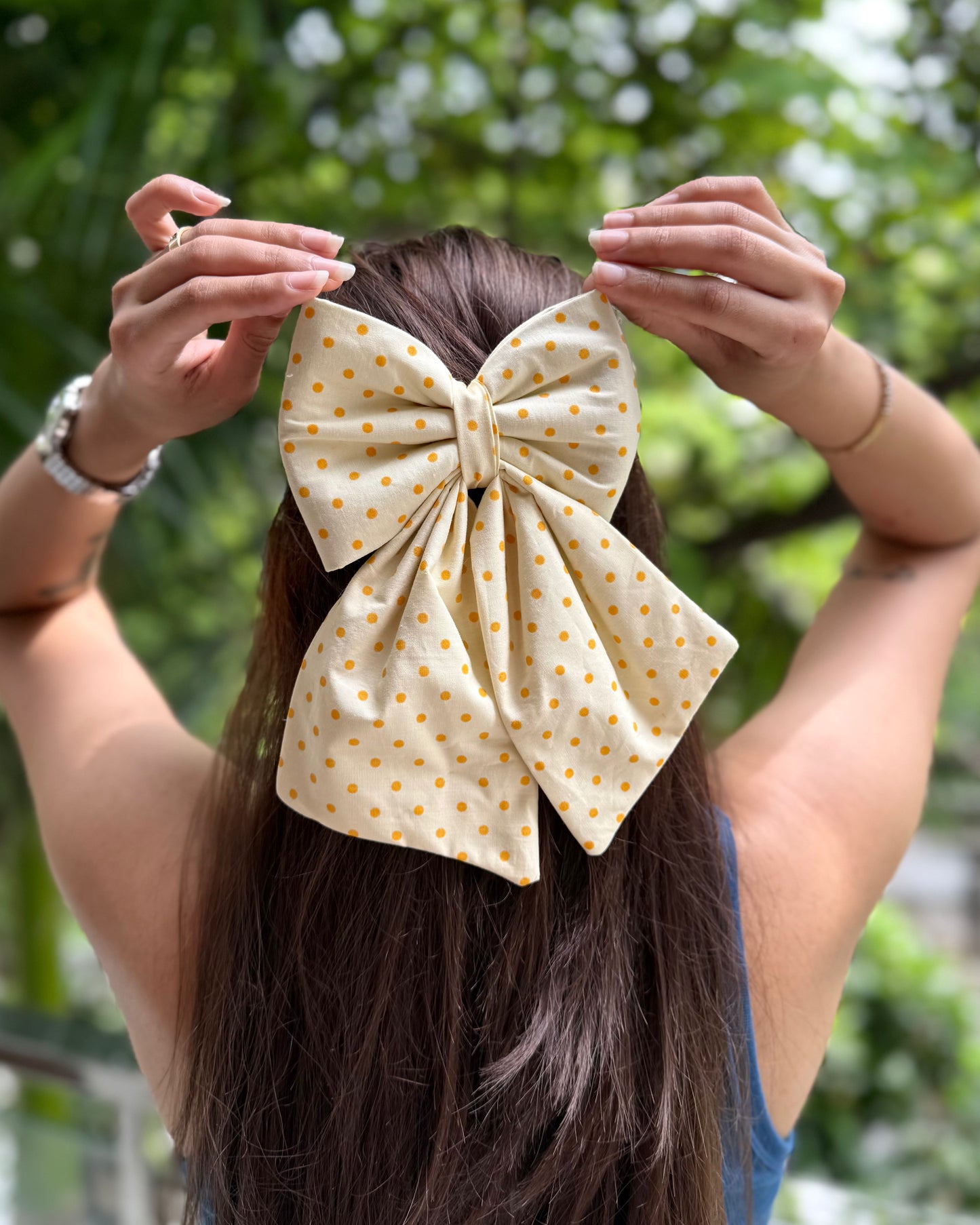 CIRCLE PIGTAIL BOW