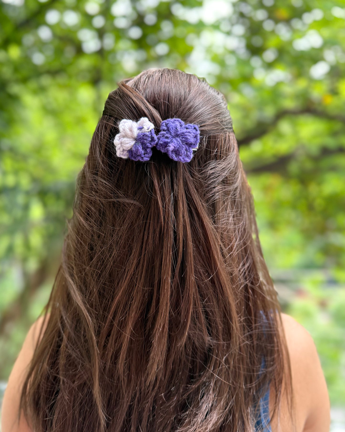 LILAC CROCHET BOW