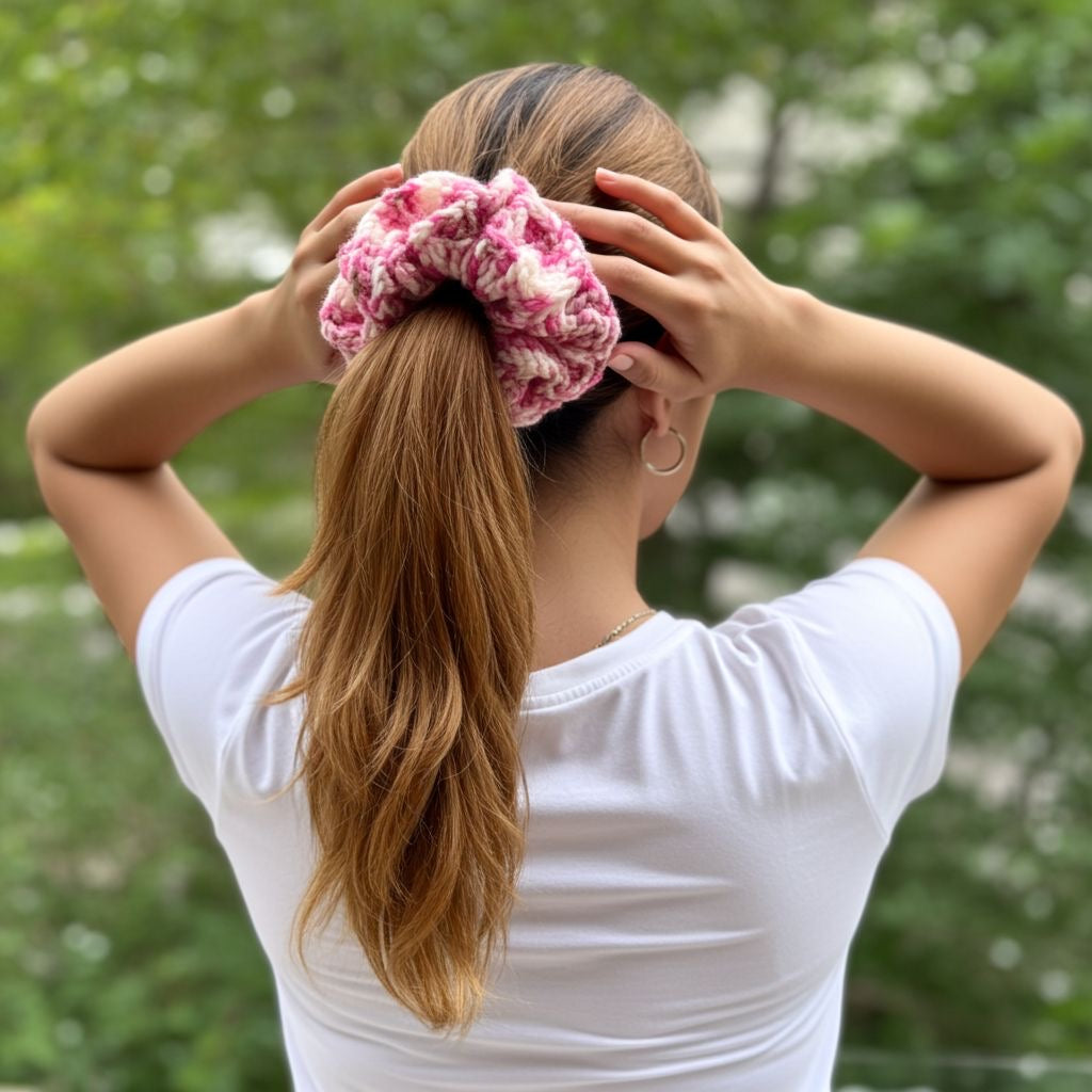 CAMELLIA CROCHET SCRUNCHIE