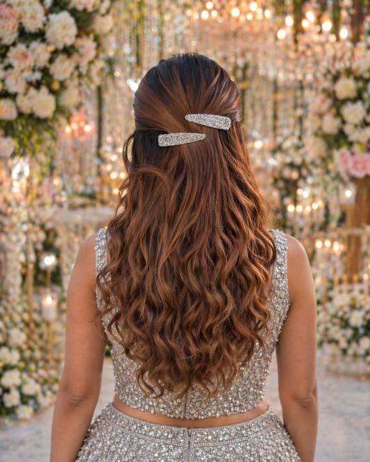 SILVER STARDUST BEJEWELLED BOW