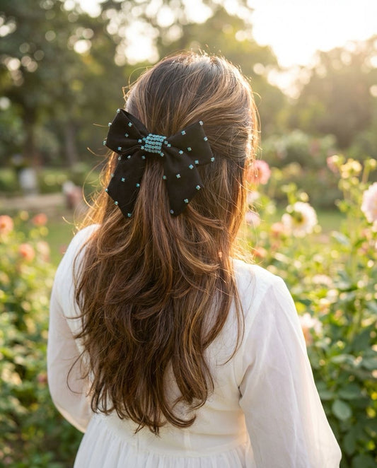 CLEMATIS BEJEWELLED BOW