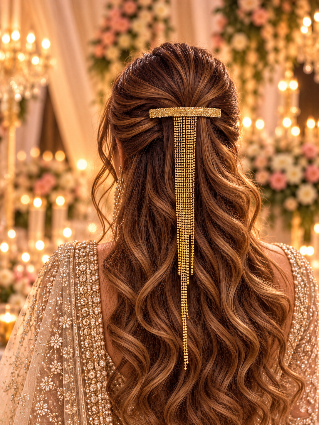 CHAMPAGNE SPARKLE RHINESTONE BOW