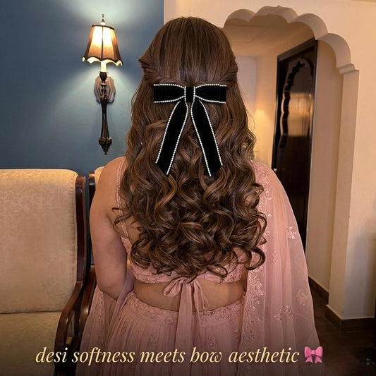 BLACK BEAUTY PIGTAIL BOW