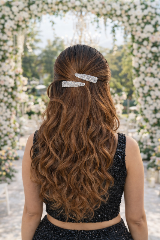 SILVER STARDUST BEJEWELLED BOW