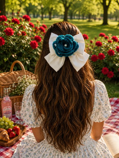 DAFFODIL PIGTAIL BOW