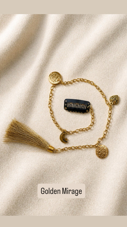 GOLD SITARA CHARM HAIR STRING