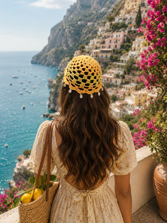 AMALFI SUN CROCHET CAP