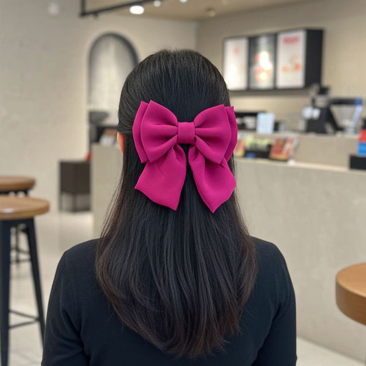 WINE PIGTAIL BOW