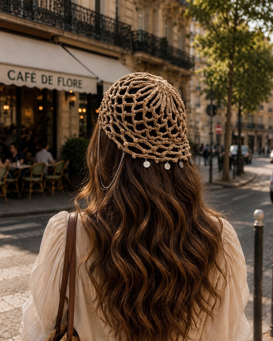 CHESTNUT CHARM CROCHET CAP