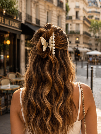 GILDED PEARL HAIR CLAW