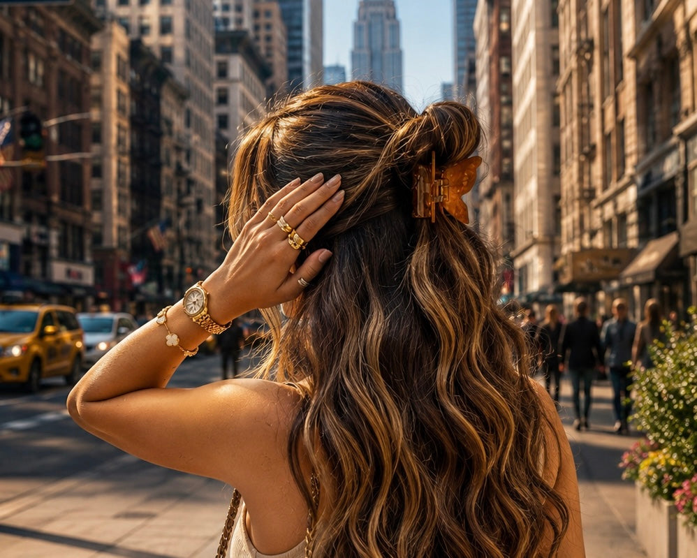 TANGERINE GLOW HAIR CLAW