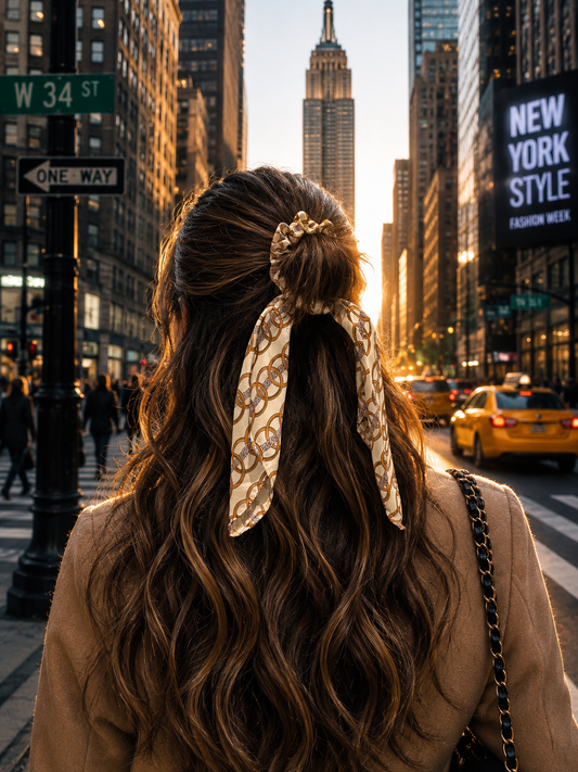 IVORY LUXE SATIN SCRUNCHIE